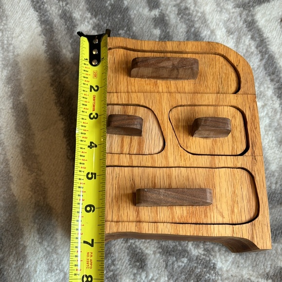 Handmade all Wood curved 4 drawer Trinket Box apothecary spice cabinet custom - Picture 7 of 11